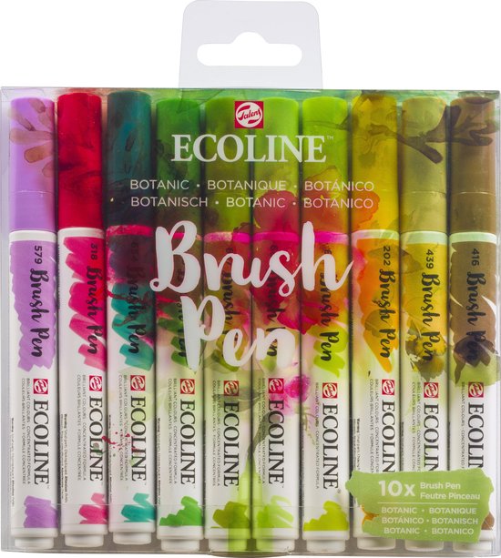 Talens Ecoline Brush Pen 10 stuks Botanisch Brushpen