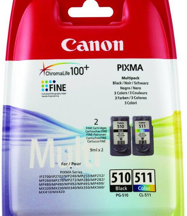 Canon Pixma  510 Zwart + 511 Kleur Multipack