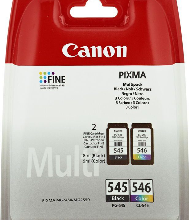 Canon Pixma 545 Zwart + 546 Kleur