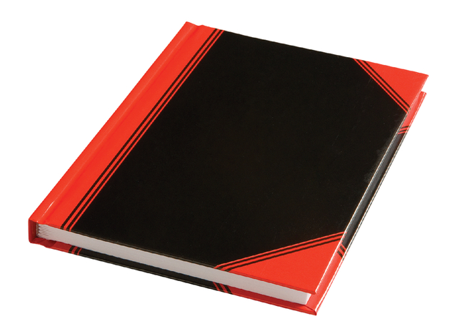 Notitieboek zwart/rood