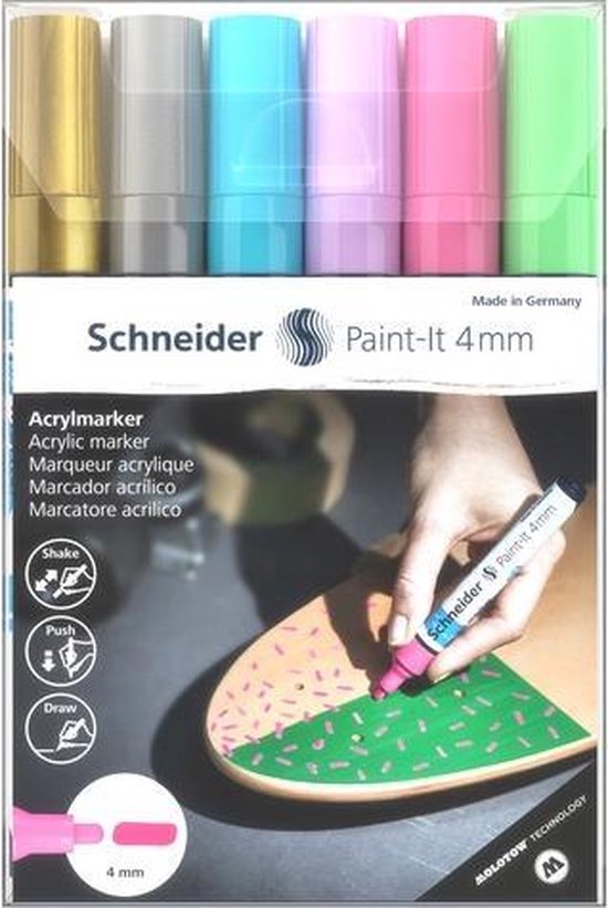 Acryl Marker Schneider Paint-it 320 4mm etui 6st.
