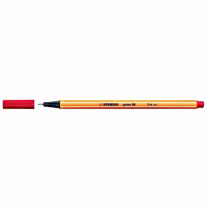 STABILO point 88 – Fineliner 0,4 mm – Rood Krijt