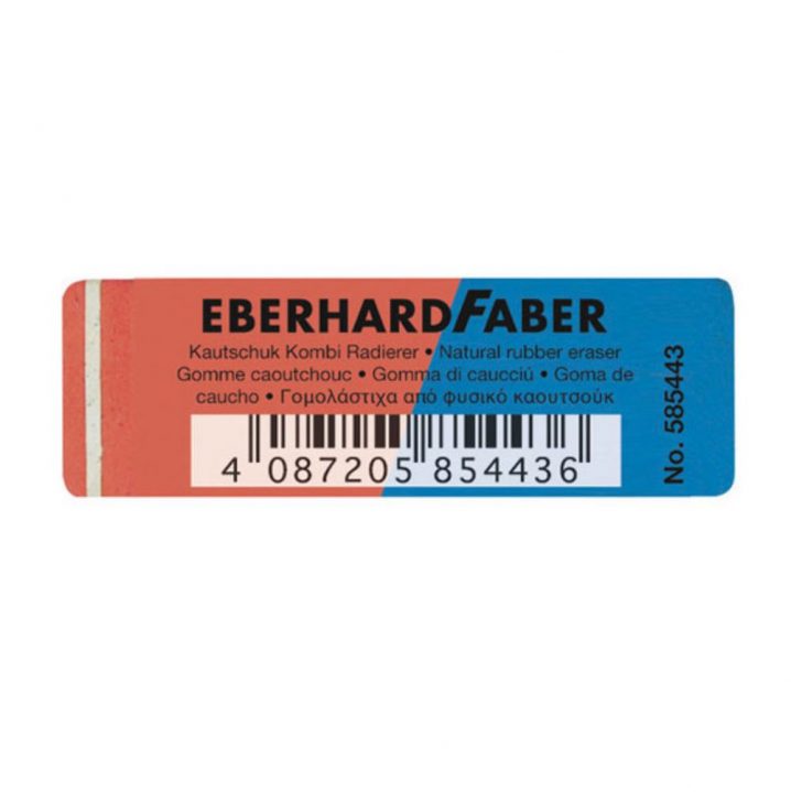EBERHARD FABER rubber gum, rood / blauw