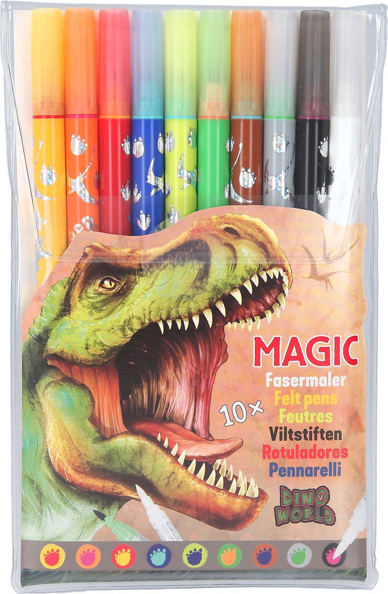 Dino World Magic Dubbele Stiften 10 Stuks