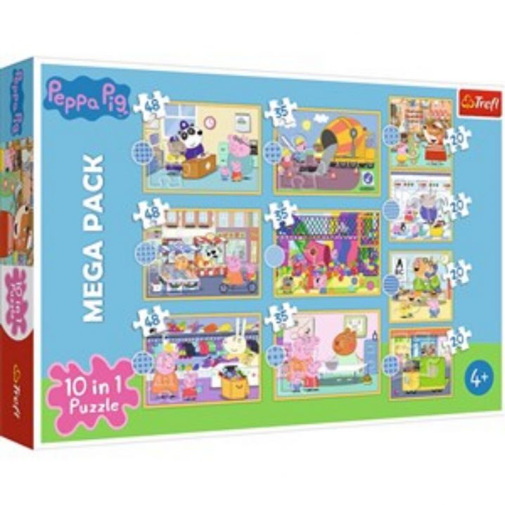 Puzzel 10 In 1 Peppa Pig