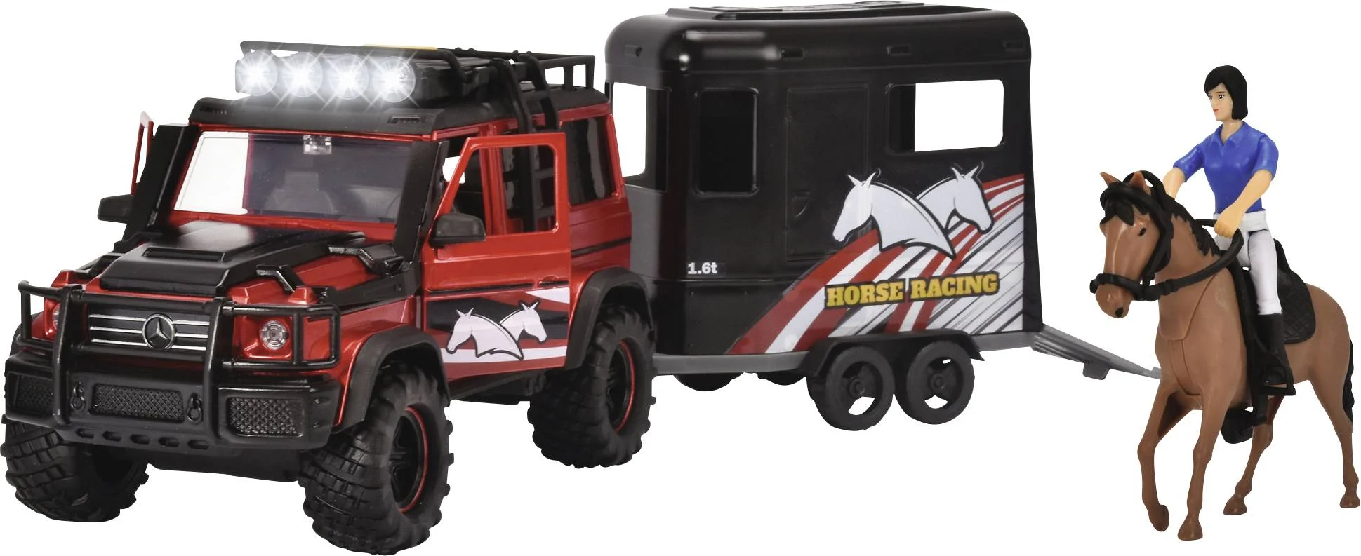 Dickie Toys Jeep Met Paardentrailer