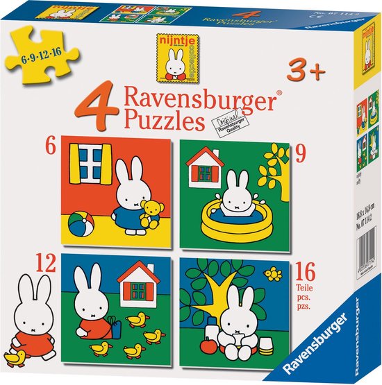 Ravensburger Puzzel Nijntje 6+9+12+16 Stukjes