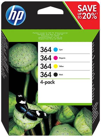 HP 364 Zwart + 3 Kleuren