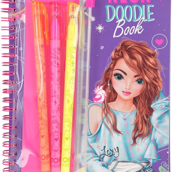 Topmodel Neon Doodle Kleurboek Met Neon Stiften