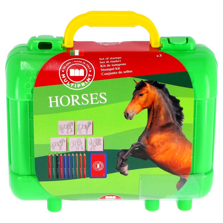 Kofferset Kleuren En Stempelen Paarden