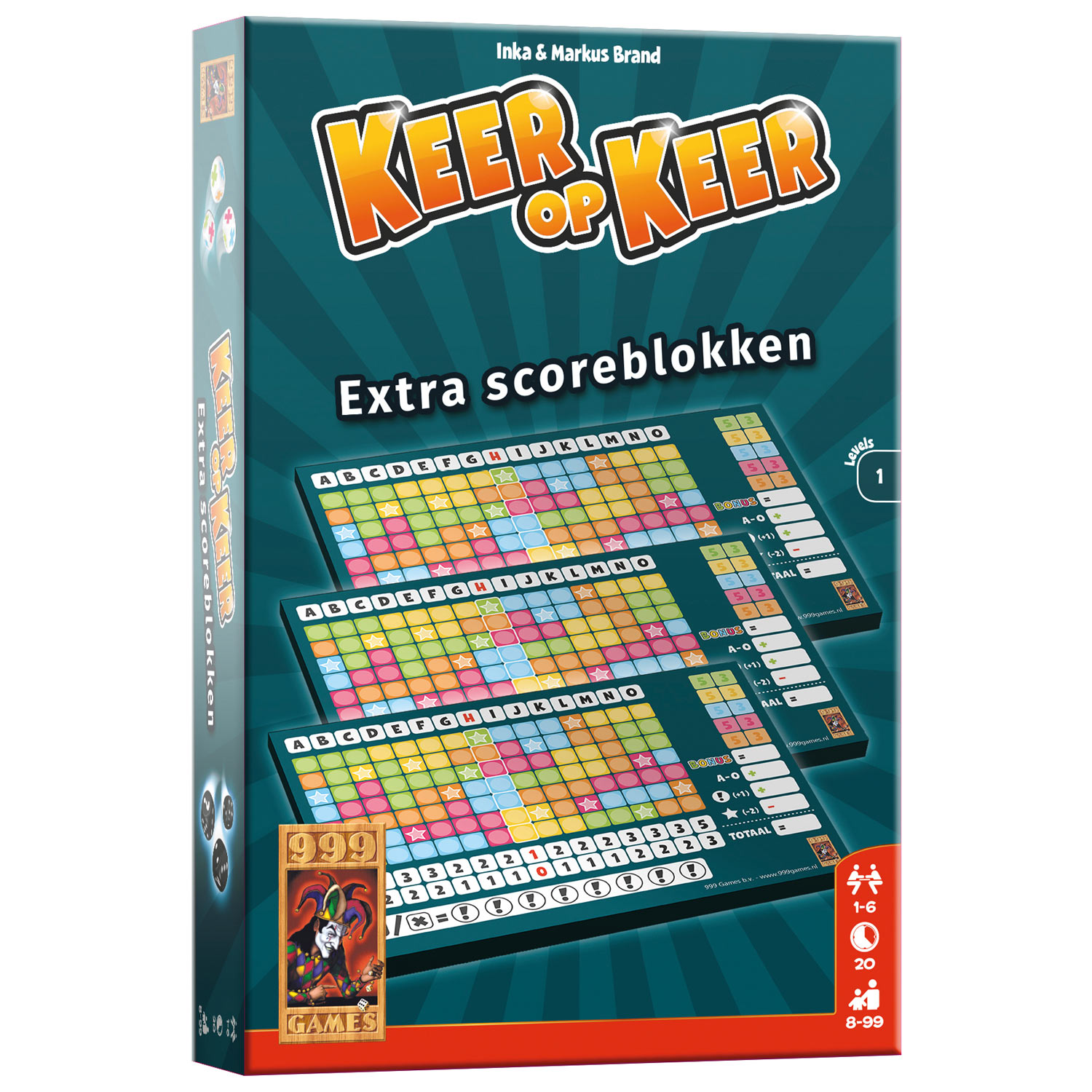 Spel Keer Op Keer Scoreblok 3 Stuks Level 1