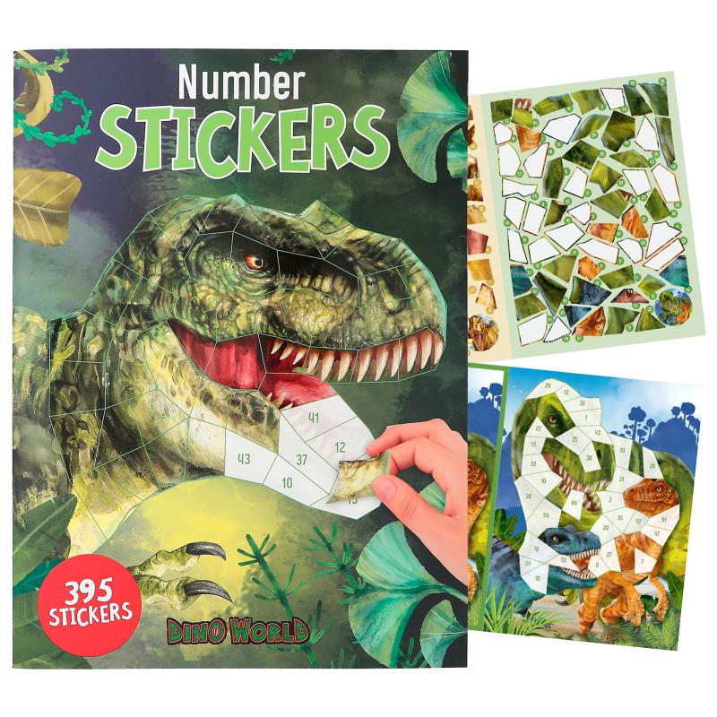 Dino World Nummer Stickers