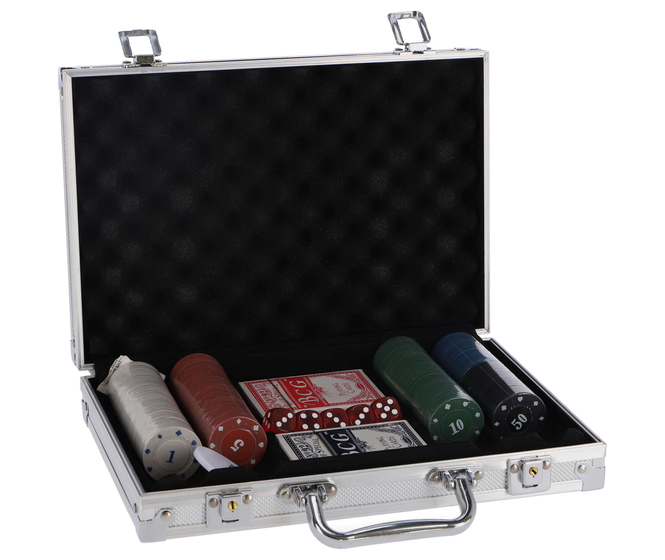 Pokerset In Koffer 200 Delig Met 2 Decks Speelkaarten En Fi