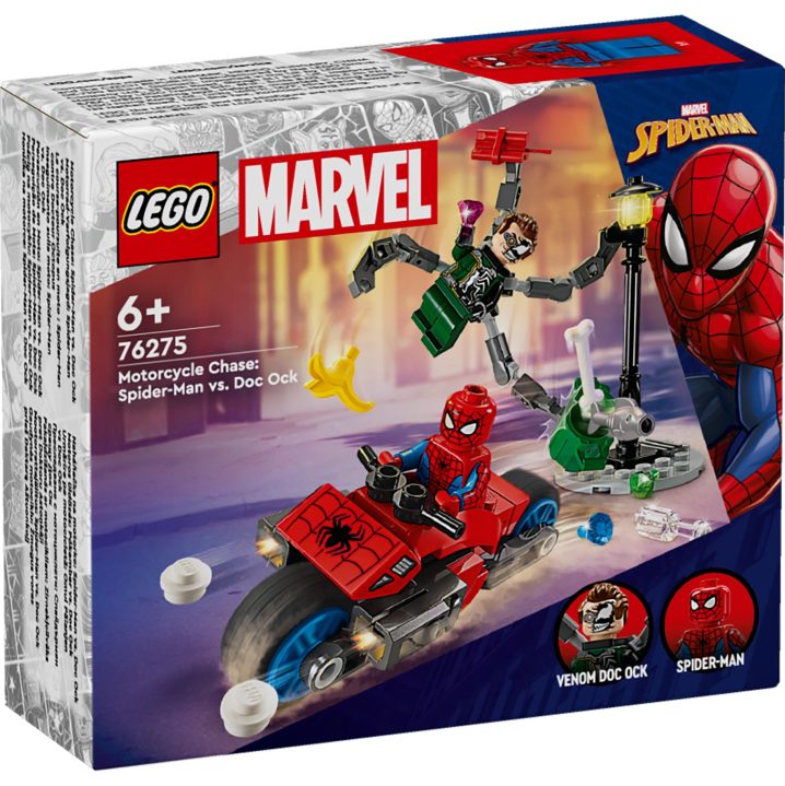 Lego 76275 Super Heroes Marvel Motorachtervolging: Spider-ma
